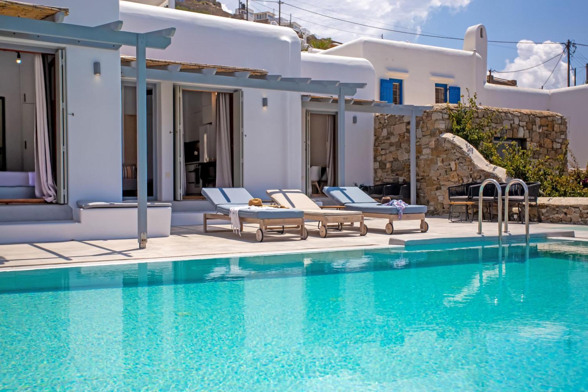 Terra White Seaview Pool Apartments & Suites Mykonos Town Exterior foto